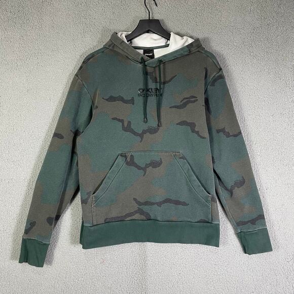 Oakley Factory Pilot Camo Hoodie Men’s Small Green Pullover Sweatshirt - Picture 3 of 10